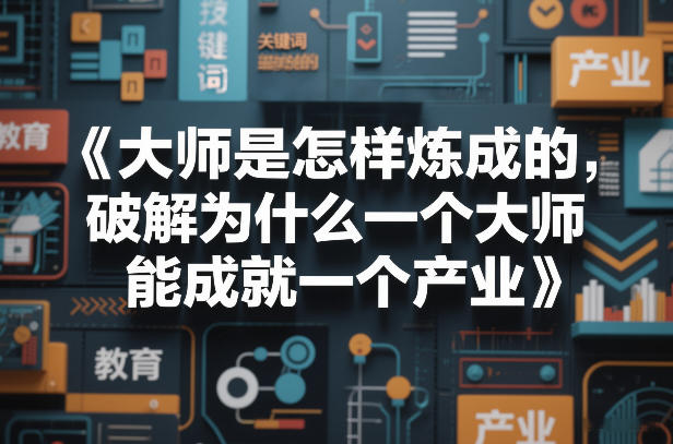 大师是怎样炼成的，破解为什么一个大师，能成就一个产业【电子书】-Ai创业网