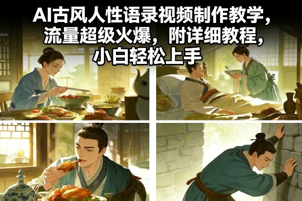 AI古风人性语录视频制作教学，流量超级火爆，附详细教程，小白轻松上手-Ai创业网