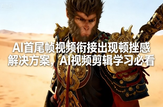 AI首尾帧视频衔接出现顿挫感解决方案，AI视频剪辑学习必看-Ai创业网