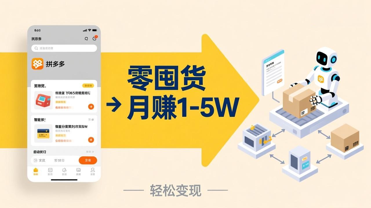 不用囤货不用跑单！拼多多虚拟玩法，机器人管理发货和客服，帮你月赚 1-5W-Ai创业网