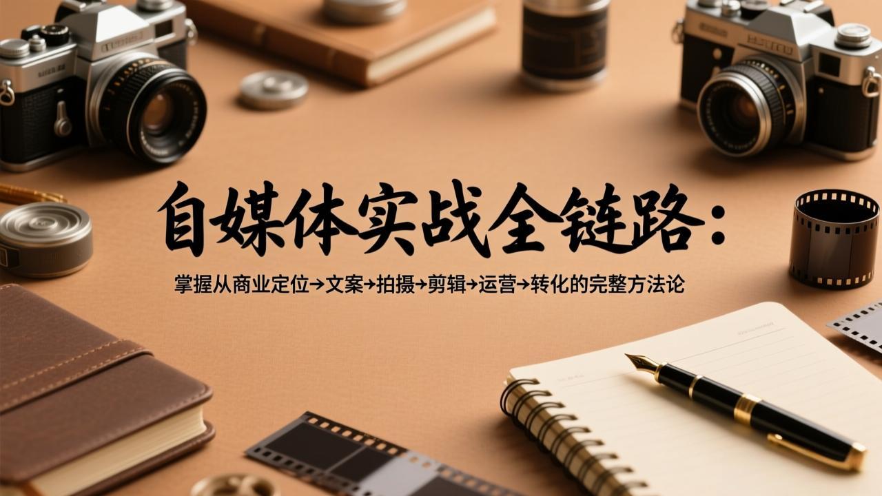 自媒体实战全链路：掌握从商业定位→文案→拍摄→剪辑→运营→转化的完整方法论-Ai创业网