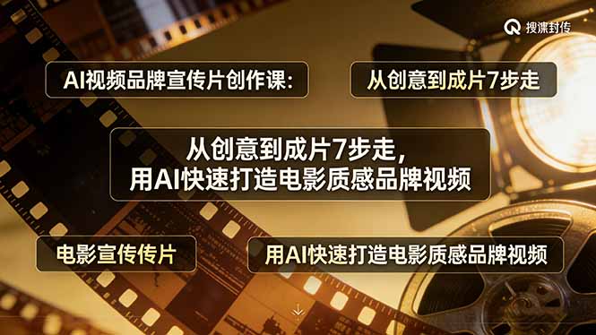 AI视频品牌宣传片创作课：从创意到成片7步走，用AI快速打造电影质感品牌视频-Ai创业网