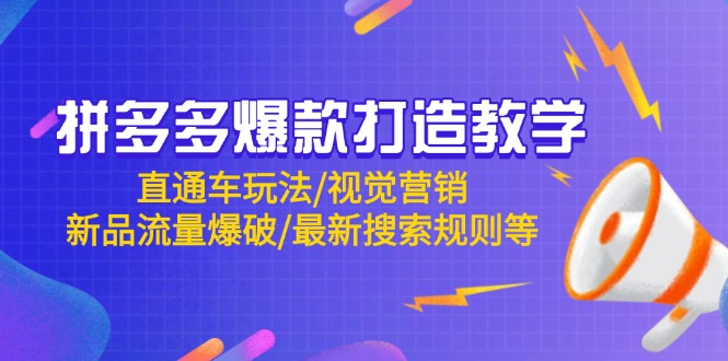 拼多多爆款打造教学：直通车玩法/视觉营销/新品流量爆破/最新搜索规则等-Ai创业网
