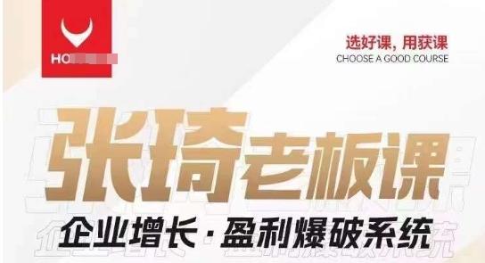 【组合课】张琦张琦老板企业增长·盈利爆破系统（直播专享）-Ai创业网