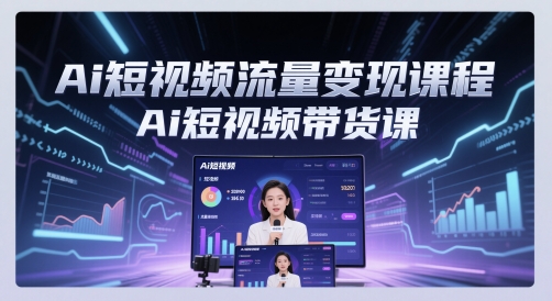 Ai短视频流量变现课程，Ai短视频带货课-Ai创业网