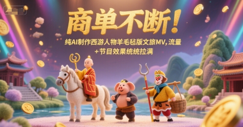 商单不断！纯AI制作西游人物羊毛毡版文旅MV，流量+节目效果统统拉满-Ai创业网