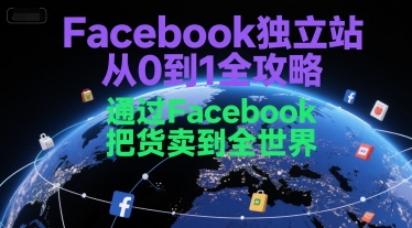 Facebook独立站从0到1全攻略，通过FacebboK把货卖到全世界-Ai创业网