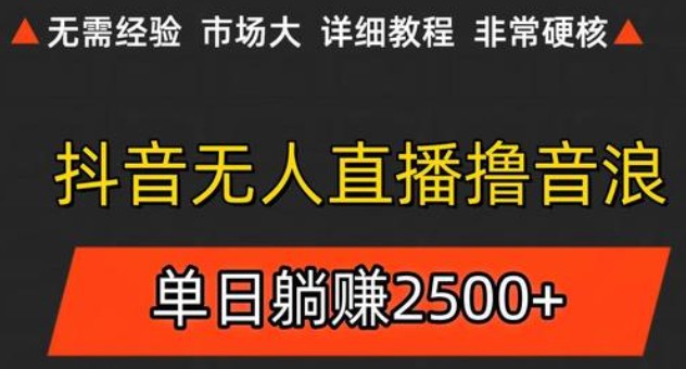 抖音无人直播6.0 简单无脑可矩阵 每天两小时轻松躺赚500+-Ai创业网