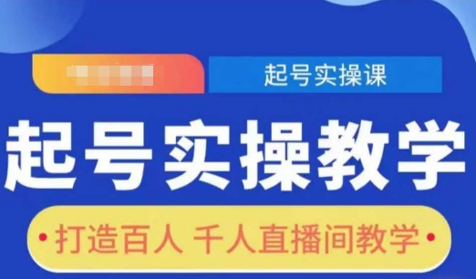 起号实操教学，打造百人千人直播间教学-Ai创业网