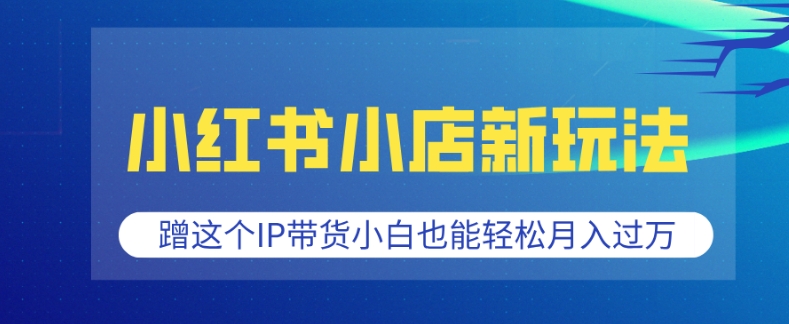 小红书小店新玩法，蹭这个IP带货，小白也能轻松月入过W【揭秘】-Ai创业网