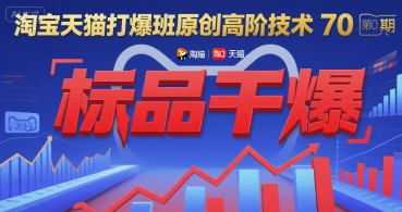 淘宝天猫打爆班原创高阶技术第70期：标品干爆-Ai创业网