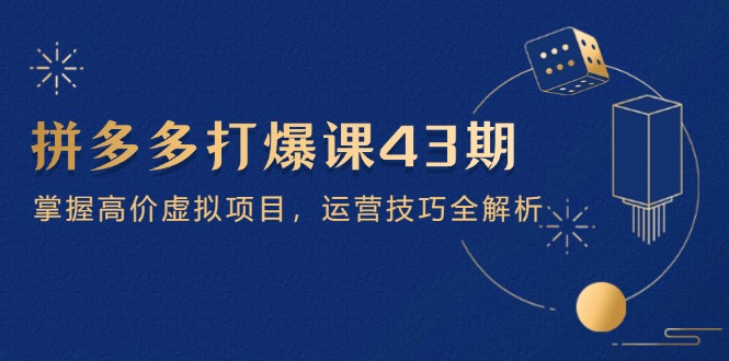 拼多多打爆课第 43 期，掌握高价虚拟项目，运营技巧全解析(15节-Ai创业网