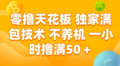 零撸天花板，独家满包技术 不养机 一小时撸满50+【揭秘】-Ai创业网