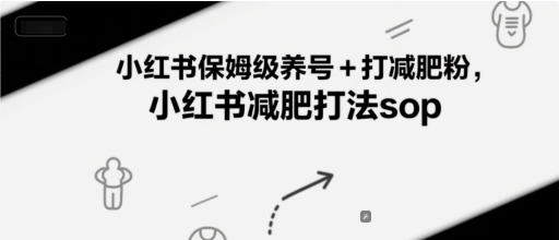 小红书保姆级养号+打减肥粉，小红书减肥打法sop-Ai创业网