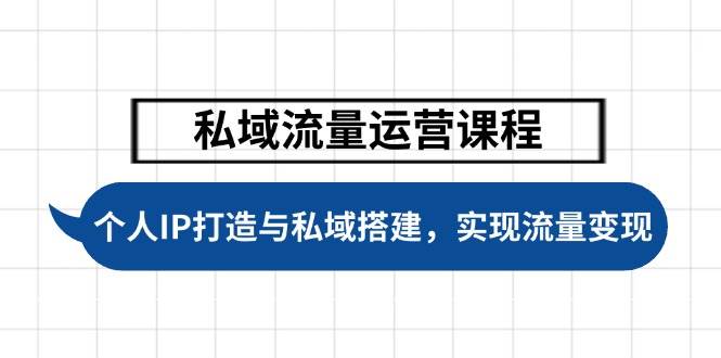 私域流量运营课程，个人IP打造与私域搭建，助力学员实现流量变现-Ai创业网