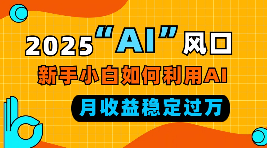 2025“ AI ”风口，新手小白如何利用ai，每月收益稳定过万-Ai创业网