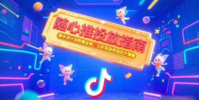 随心推投放指南，脚本设计加数据监测，三阶段自然流拉升策略-Ai创业网
