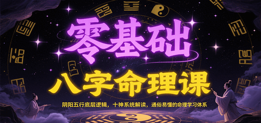 零基础八字命理课：阴阳五行底层逻辑，十神系统解读，通俗易懂的命理学习体系-Ai创业网