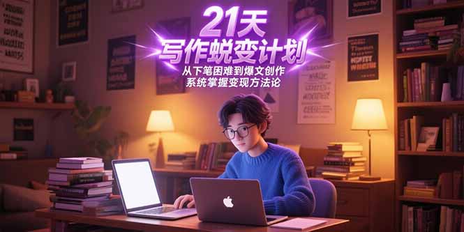 21天写作蜕变计划，从下笔困难到爆文创作，系统掌握变现方法论-Ai创业网