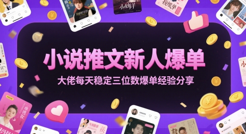 小说推文新人爆单大佬每天稳定三位数爆单经验分享-Ai创业网