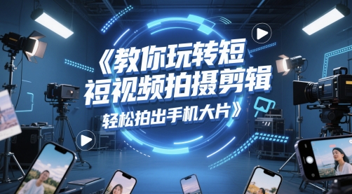 教你玩转短视频拍摄剪辑，轻松拍出手机大片-Ai创业网