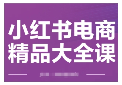 小红书电商精品大全课，快速掌握小红书运营技巧，实现精准引流与爆单目标，轻松玩转小红书电商(更新2月)-Ai创业网