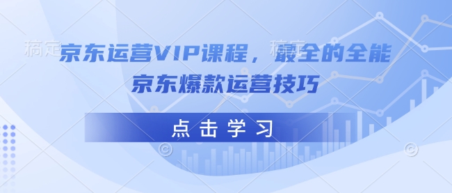 京东运营VIP课程，最全的全能京东爆款运营技巧-Ai创业网