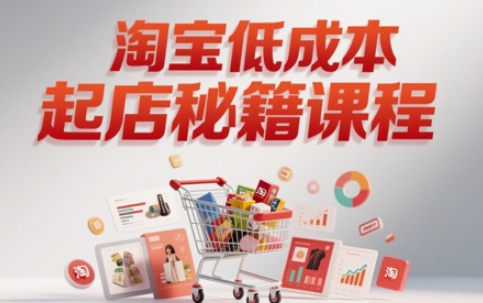 淘宝低成本起店系统课，助你快速起店，实现弯道超车-Ai创业网
