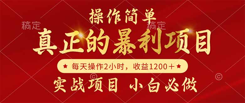 真正的暴利项目，操作简单，每天收益1200＋，自己做老板-Ai创业网
