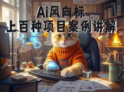 Ai风向标-附100种项目案例玩法-0基础小白到大神ai视频商业应用教学-Ai创业网
