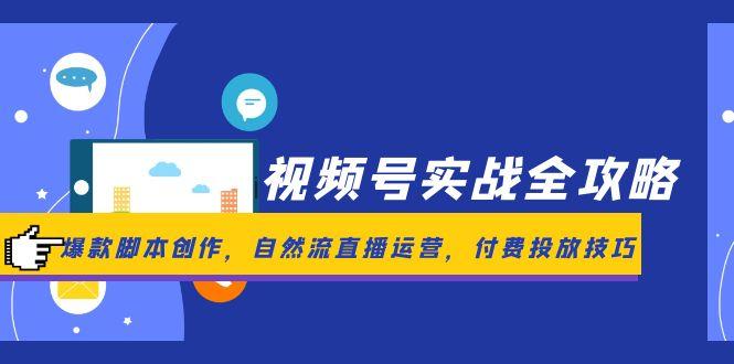 视频号实战全攻略，爆款脚本创作，自然流直播运营，付费投放技巧-Ai创业网