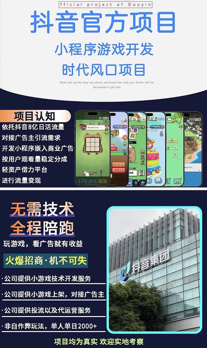 图片[1]-2025最热抖音官方项目 Ai时代风口项目小程序游戏开发 实测单个游戏日收…-Ai创业网