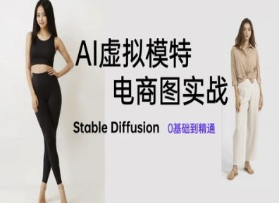 AI虚拟模特电商图实战，AI绘画Stable Diffusion 0基础到精通-Ai创业网