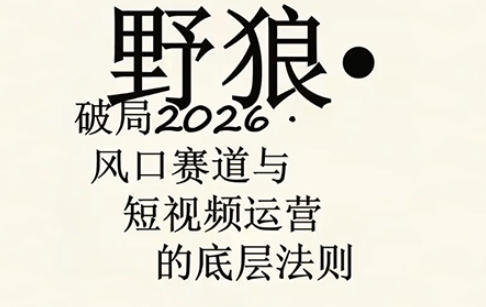 野狼团队·多平台实操运营课，覆盖AI口播、服装、好物、漫剪等热门玩法(更新4月29日)-Ai创业网