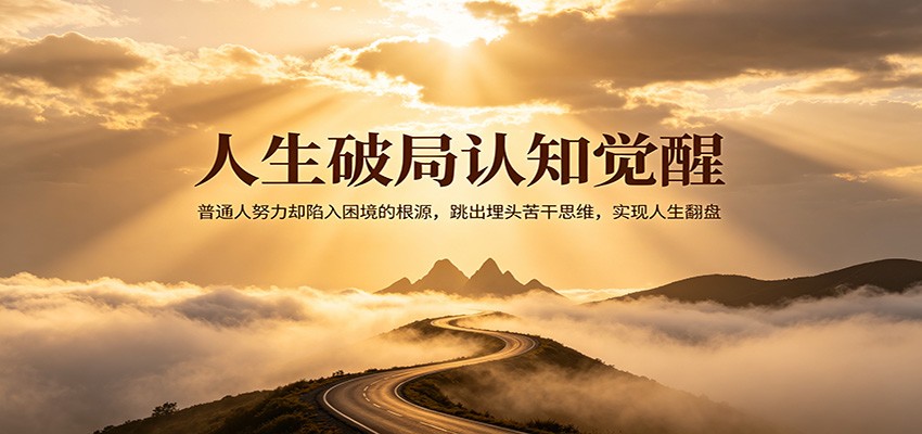 人生破局认知觉醒，普通人努力却陷入困境的根源，跳出埋头苦干思维，实现人生翻盘-Ai创业网