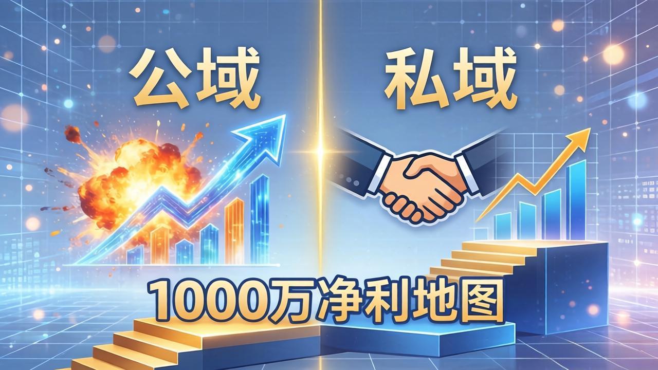 公域玩命出爆款，私域悄悄做成交：这套AI内训课，2026给你打通1000万净利的地图-Ai创业网