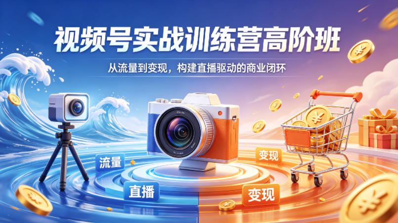 视频号实战训练营高阶班，从流量到变现，构建直播驱动的商业闭环(26年4月)-Ai创业网