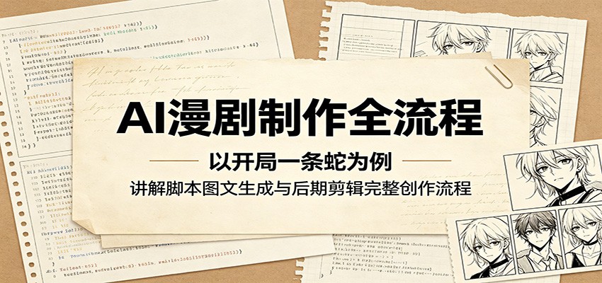 AI漫剧制作全流程：以开局一条蛇为例，讲解脚本图文生成与后期剪辑完整创作流程-Ai创业网
