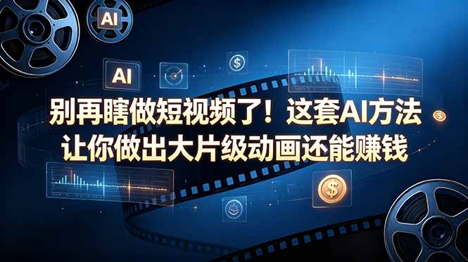 别再瞎做短视频了！这套 AI 方法让你做出大片级动画还能赚钱【原创双语字幕】-Ai创业网