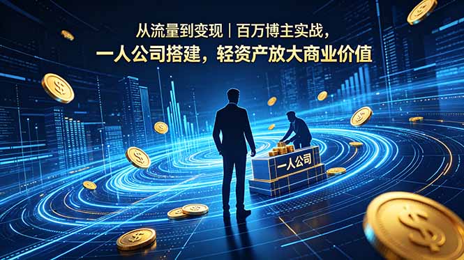 从流量到变现｜百万博主实战，一人公司搭建，轻资产放大商业价值-Ai创业网