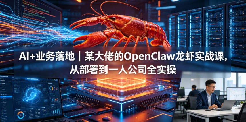 AI+业务落地｜某大佬的OpenClaw小龙虾实战课，从部署到一人公司全实操-Ai创业网