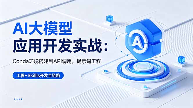 AI 大模型应用开发实战：Conda环境搭建到API调用，提示词工程+Skills开发全链路-Ai创业网