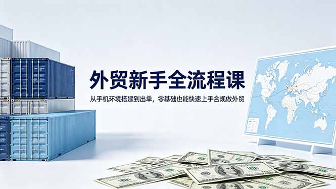 外贸新手全流程课：从手机环境搭建到出单，零基础也能快速上手合规做外贸-Ai创业网