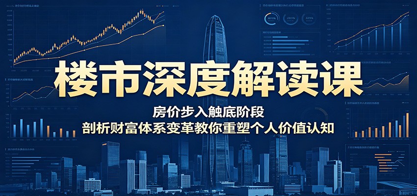 楼市深度解读课：房价步入触底阶段，剖析财富体系变革教你重塑个人价值认知-Ai创业网