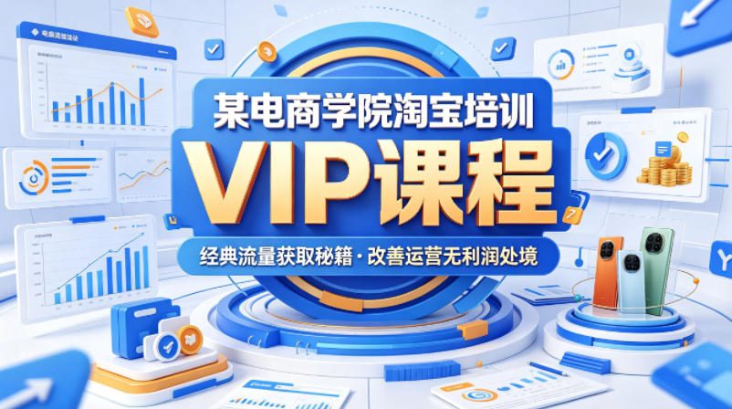 某电商学院淘宝培训VIP课程，各种经典有用的流量获取秘籍，改善运营产品没利润的处境(2026年5月)-Ai创业网