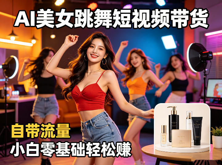 AI美女跳舞短视频带货：自带流量，小白零基础轻松賺，详细拆解-Ai创业网