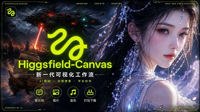 Higgsfield Canvas AI视频制作详解，节点式工作流搭建，重构新式视频创作完整教程-Ai创业网