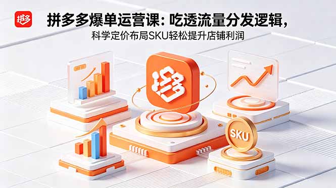 拼多多爆单运营实战课：吃透流量分发逻辑，科学定价布局SKU轻松提升店铺利润-Ai创业网