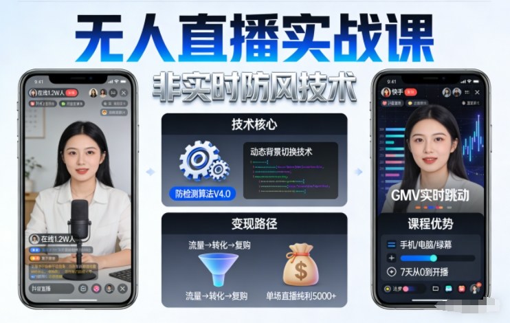 宝子哥无人直播实战课，非实时防风技术，聚焦抖音快手等平台直播带货，轻松开启直播变现之路(更新2026年5月02日)-Ai创业网