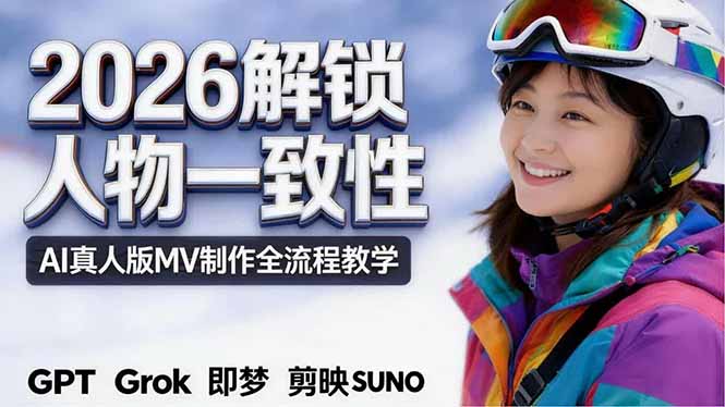2026独创解锁人物一致性：AI真人版MV制作，不讲空话，不拼概念，全流程实操-Ai创业网